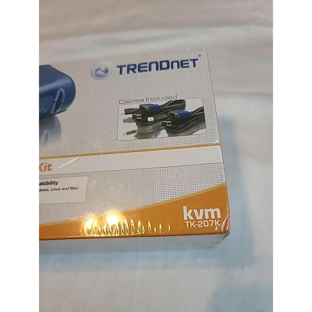 Trendnet TK-207K 2-port USB KVM Switch Kit *New & Sealed